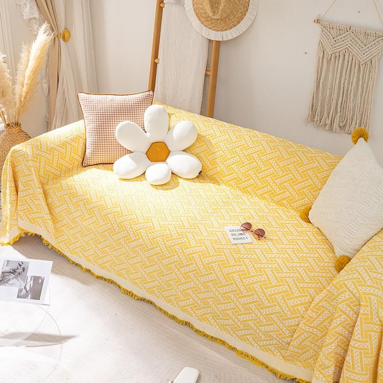 Knitted Universal Sofa Towel Nordic Ins Wind Cover Cloth Full Cover Sofa Cushion Cover Cover Blanket Single Three People All Seasons