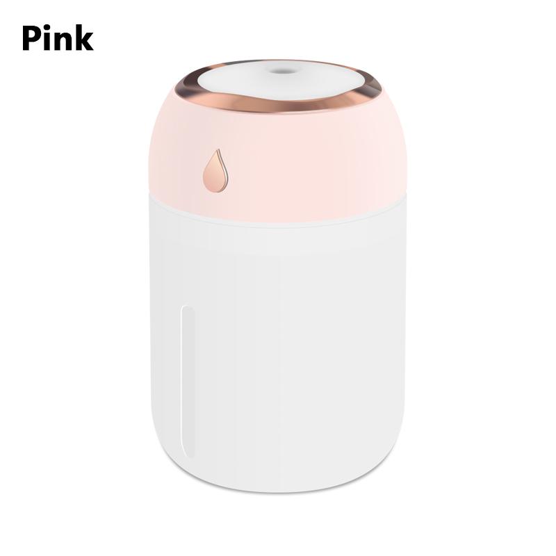 Portable Mini USB Ultrasonic Humidifier Two Mist Modes Color LED Night Light Silent Air Moisturizer for Vehicle Bedroom Office