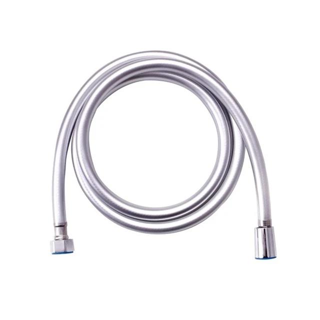 Golden 1.5M PVC High Pressure Shower Hose Flexible Shower Tube for Bathroom Shower Head Silver Black Bath Shower Hose Accessorie