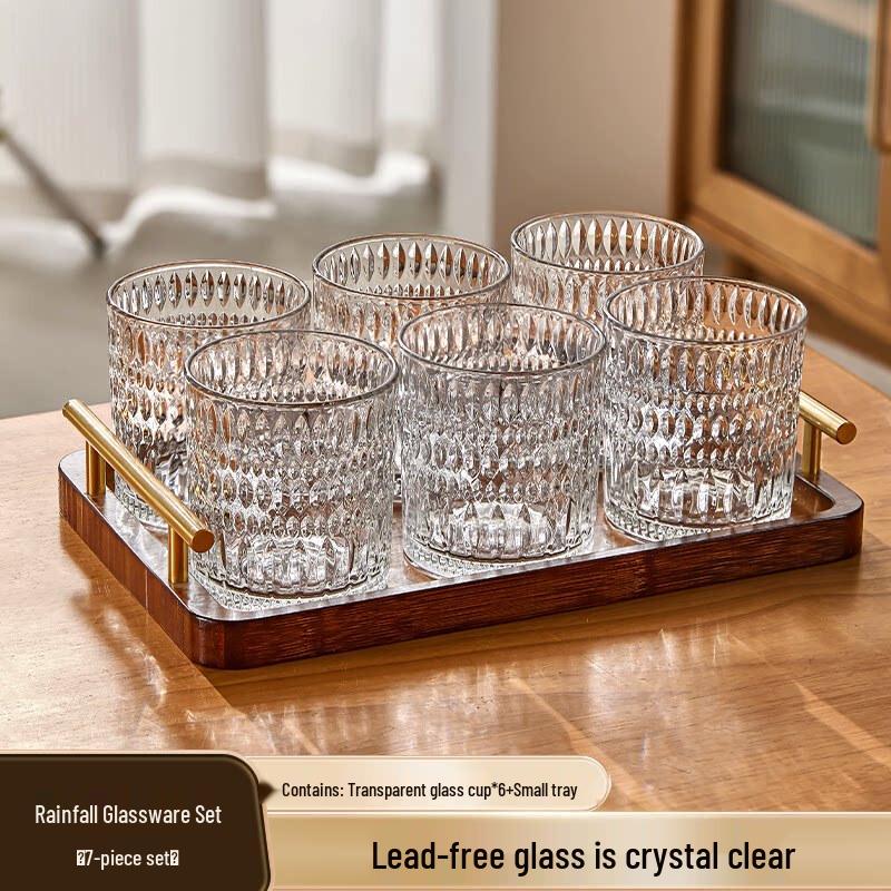 Star Embossed Heat-Resistant Glass Tumbler