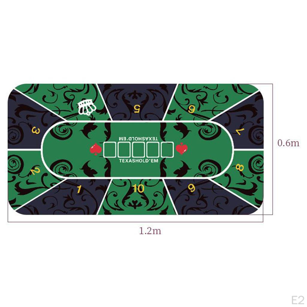 47x24'' Poker Table Layout Portable Tabletop Mat Non- Craps Pad