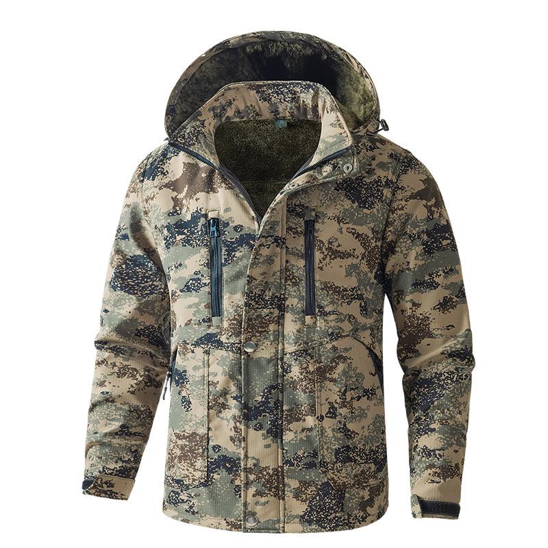 Unisex Autumn/Winter Mountaineering Suit: Velvet-Lined, Durable, Warm, Wear-Resistant Outdoor Workwear.