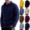 Men's  Fashion  Knitting  Pullover  Long Sleeves  Loose  Flip Collar  Sweater