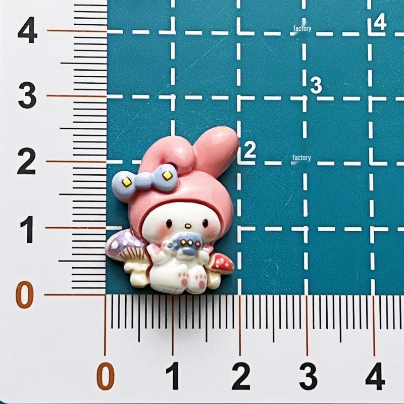 Small Bright Cartoon Playing Cards – Sanrio Resin Decorative Accessories for DIY Hair Clips, Hair Ties, and Jewelry.