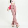 Women's Summer Dirty Pink High Waisted Wide Leg Jeans Straight Leg Loose Fit Versatile Slimming Long Pants