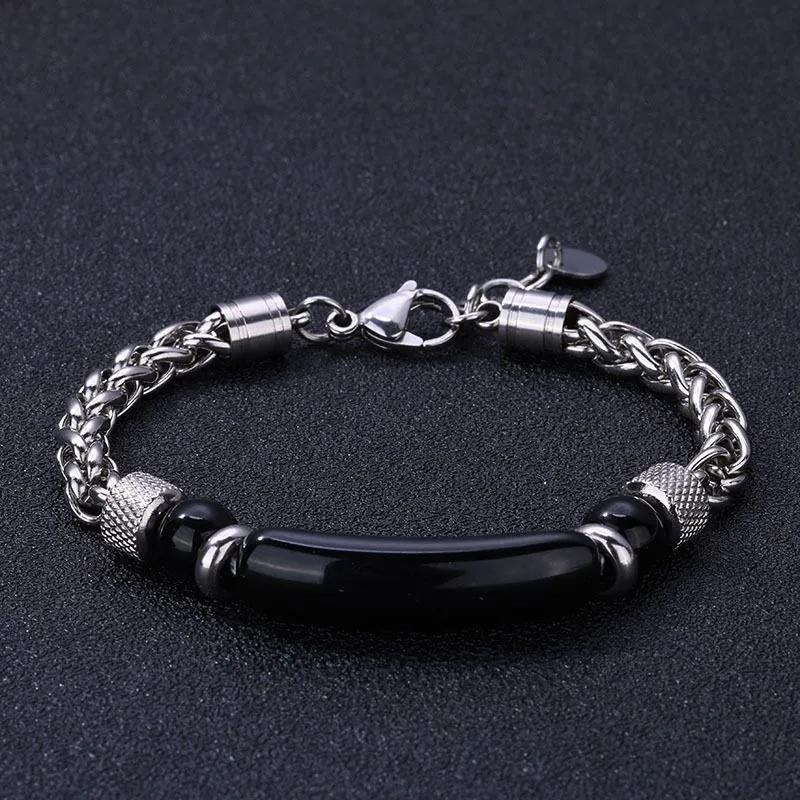 Hip-Hop Handschmuck Kette Spleißung Reiner Natürlicher Tigerauge Stein Herren Armband Schmuck