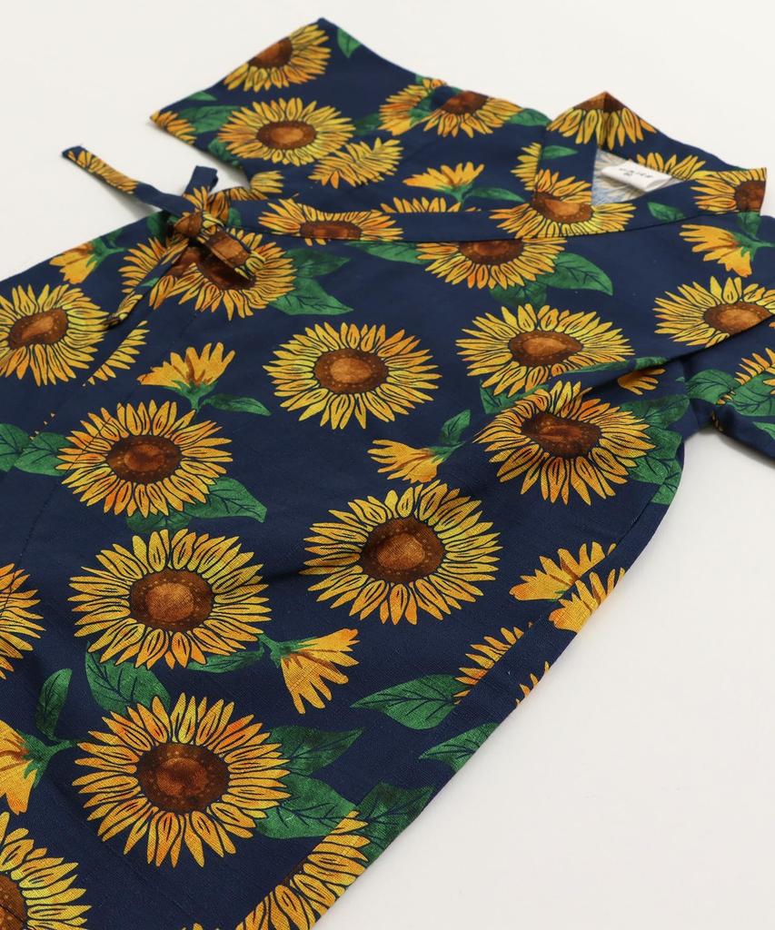 Jinbei Coverall Baby Open Japanese [chil2] Romper, Clothes, Children's Yukata, Boys, 100% Cotton, Front, All-Over Print, Pattern, 14550481-70D