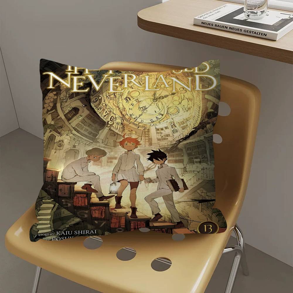 Cartoon The Promised Neverland Pillow Cover Sofa Cushion Cover Home Room Decoration Children Gift