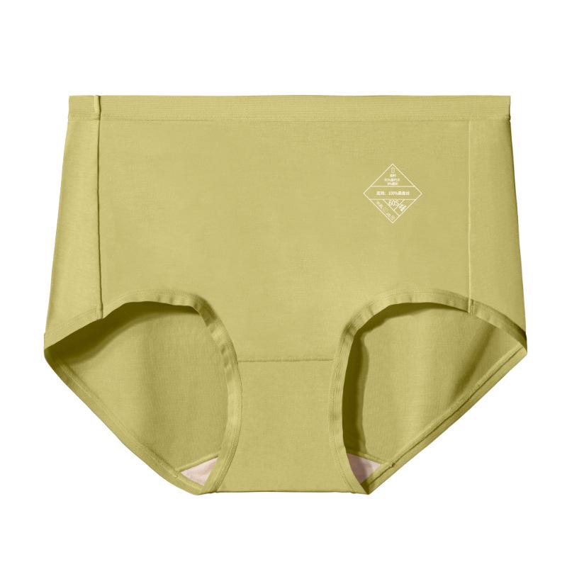 Women's Large High-Waist Modal Briefs with 100% Mulberry Silk Crotch - Antibacterial & Comfortable