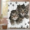 Creative Cartoon Cute Cat Funny Shower Curtain, Bathroom Decorative Shower Curtain, Waterproof Shower Curtain With Hooks