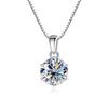 Butterflykiss 1 CT Real Moissanite Pendant Necklace For Women Top Quality 925 Silver Wedding Party Bridal Fine Jewelry