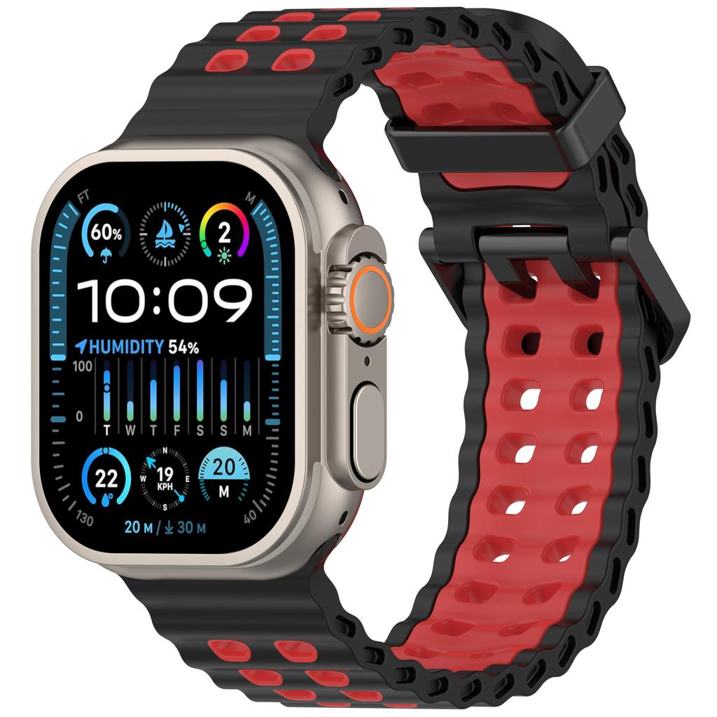 Silicone Strap for Apple Watch Ultra 3 2 1 49mm 11 10 46mm 9 8 7 45mm Breathable Color Matching Wristband for iWatch 6 5 SE 44mm