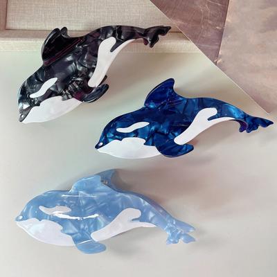 Dámská spona do vlasů Řada Oceán Tvar velryby Sponka do vlasů Velká velikost