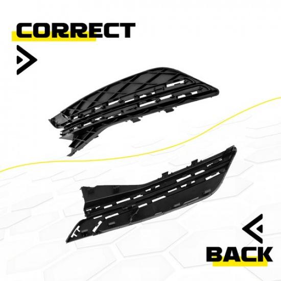 Left Front Black Fog Light Bezel Cover HO1038153 Fit 2014-2017 Honda Odyssey LX