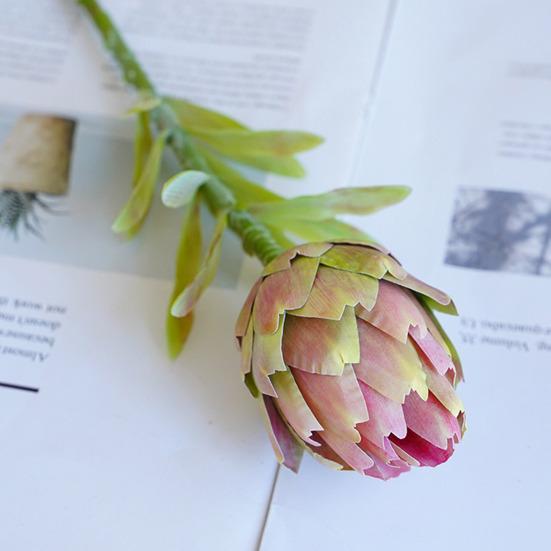 Artificial Artichokes Realistic Fake Protea Cynaroides Home Wedding Party Table Centerpiece Floral Arrangement Indoor Outdoor Faux Flower Decoration
