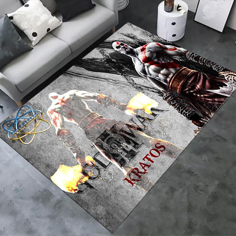 God of War Carpet Rug for Living Room Bedroom Home Sofa Decoration,Kids Play Non-slip Floor Mat