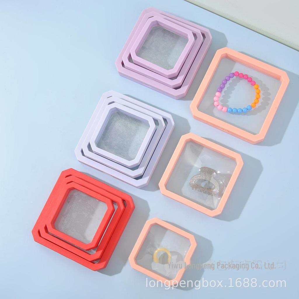 Premium Octagonal Transparent PE Jewelry Display & Storage Box for Bracelets & Necklaces