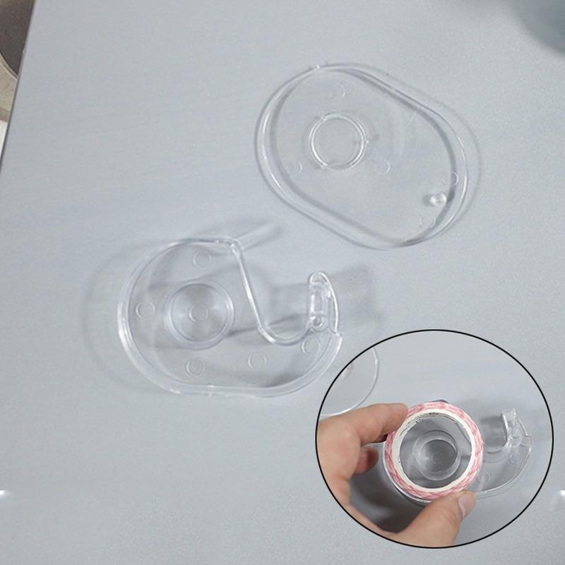 2 ks/sada Priehľadný držiak na maskovaciu pásku s rezačkou Japonské písacie potreby DIY Washi páska Úložný organizér Rezačka Potreby Náhodná páska
