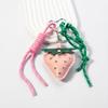 Yogodlns 1pcs Bag Pendant Cut Strawberry For Women Couple Car Decoration Jewelry Gift Accessories Backpack Pendant
