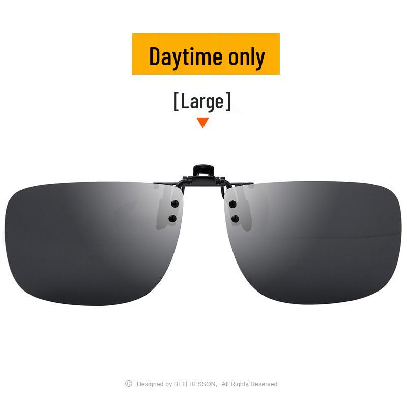 Polarisierte Nachtsicht-Aufsteckbrille, Blendfreie Brille für Tag/Nacht zum Autofahren für Myopie, Unisex
