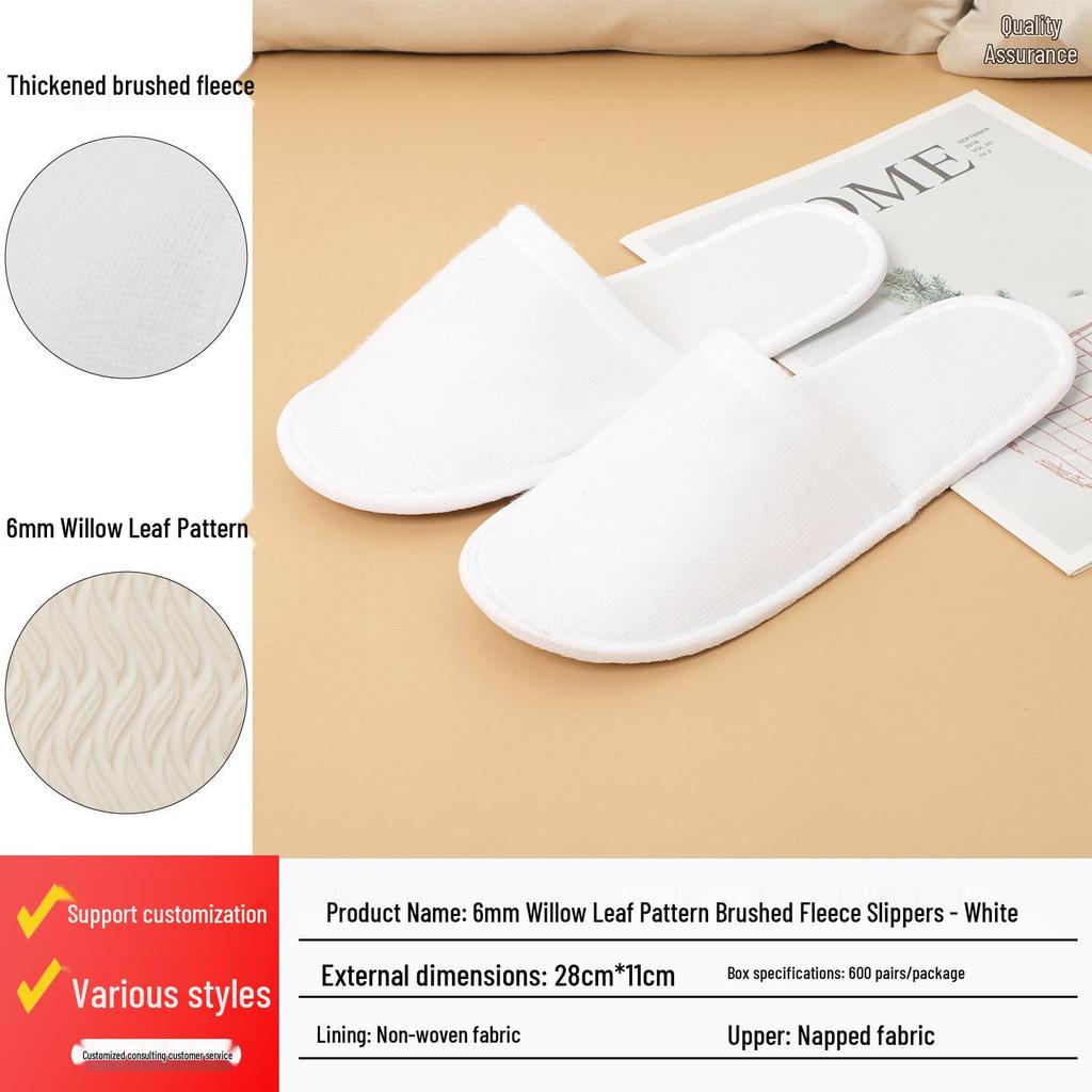 Thickened Non-slip Disposable Slippers for Hotels, Home Guests, B&Bs, Salons
