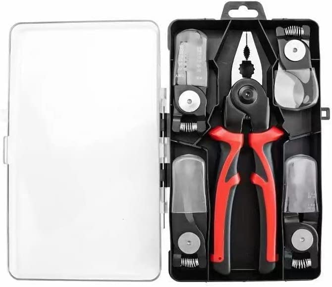 5-in-1 Multi-Purpose Heavy Duty Tool Kit - Durable PVC Handled Pliers, Portable Hand Tool Kit, Universal Repair Screwdriver Pliers