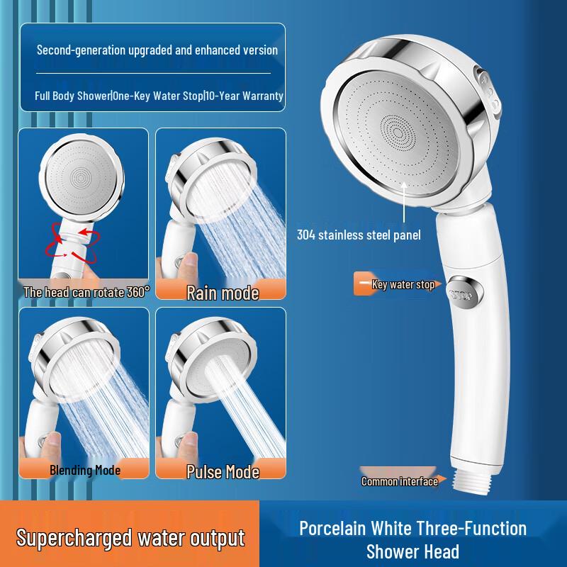 ZISIZ High-Pressure Adjustable Shower Head