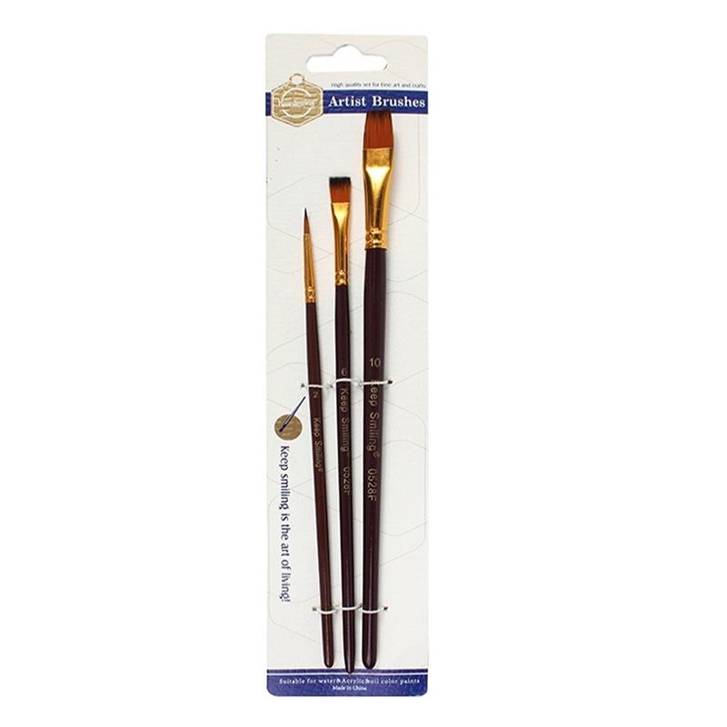 

Безопасный для детей набор масляных и акварельных красок: 3 кисти, гуашь, акрил, акварельные карандаши 3 Brushes Set