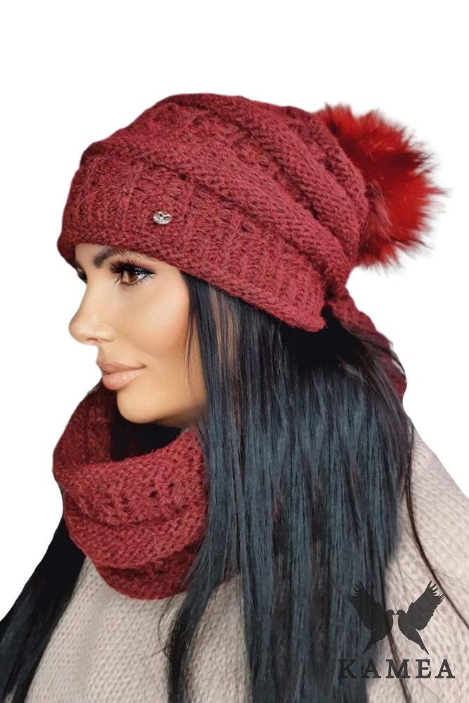 Liana Women' Winter Set Burgundy Color