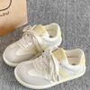 Little White Shoes Women's 2025 Summer New Pink Ugly Cute Moral Training Shoes Chic Niche Korean Version Round Head Learning Casual Board Shoes