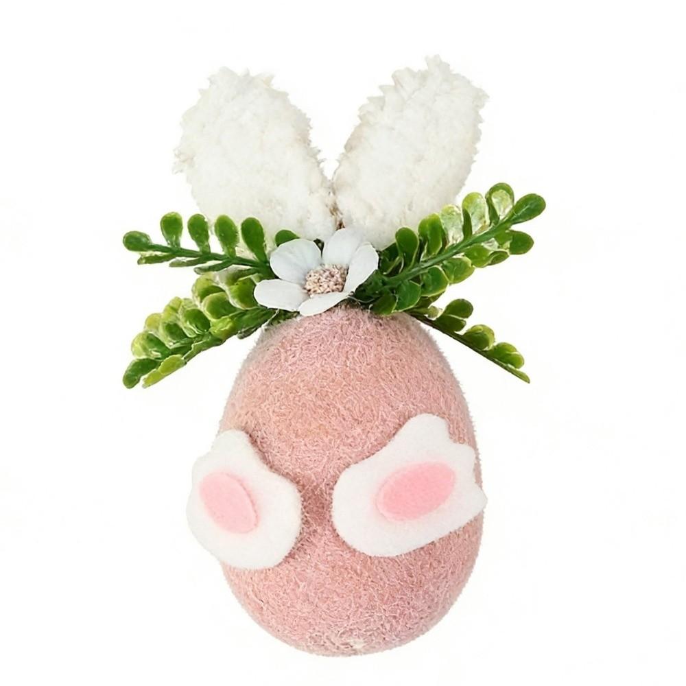 

Colorful Easter Eggs Gift Flower Dot Felt Egg Pendant Easter Hanging Ornaments Tree Pendant Party светло-розовый