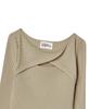 THE GREEN LAB Twist Slim Ribbed Knit [Beige]