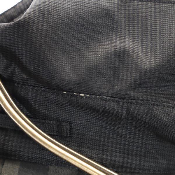 Burberry Manteau trench en soie à carreaux Sanyo Shokai L Gris Homme Occasion