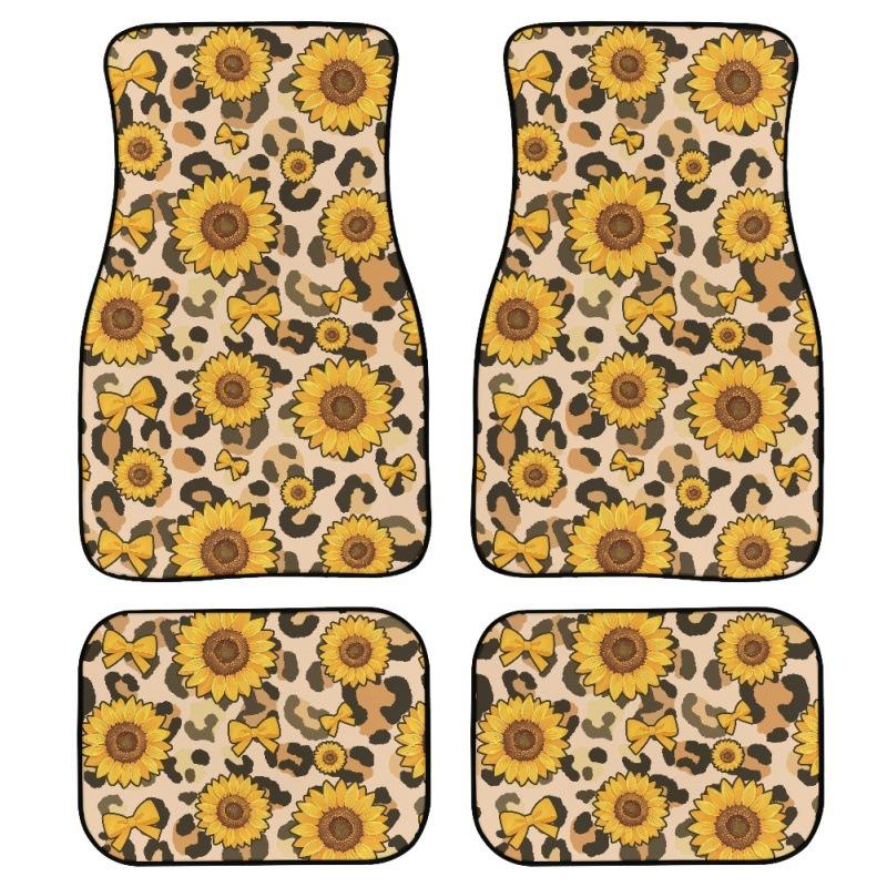 New Car Floor Mat Dustproof And Dirt-Resistant Four-Piece Floor Mat Sunflower