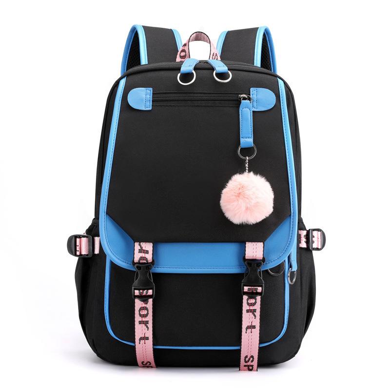 Casual Schoolbag Outdoor Large-Capacity Junior High School Student Solid Color Simple Multi-Layer Computer Bag Backpack