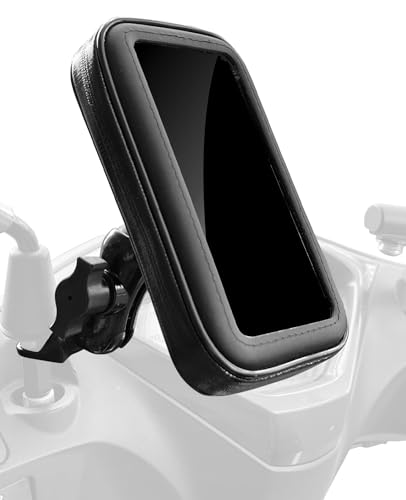 

[GOROPRI] Держатель для смартфона для мопедов, водонепроницаемый, пыленепроницаемый, грязезащищенный, совместимый с мопедами, свободно регулируемый угол, вращение на 360 градусов, сенсорный