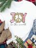 (Asian Size) Tee New Year Holiday Merry Christmas Top Festival Casual Leopard Tree Style Cute Women Print Lady Short Sleeve Fashion Graphic T-shirts