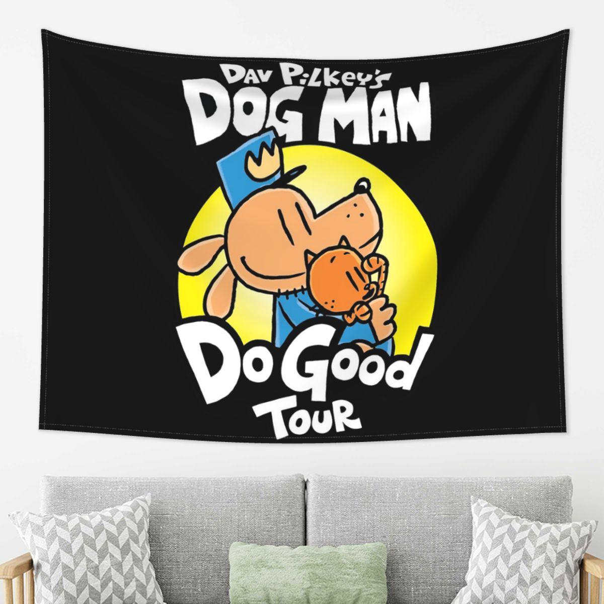 

Dog Man Do Good Tour Tapestry Wall Hanging Aesthetic Home Decor Tapestries for Dorm Room 74x94cm(29x37in)