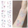 New Cartoon Colorful Butterfly Series Glitter Pink Tattoo Stickers Waterproof Party Gift Funny Face Stickers