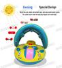 PVC Inflatable Children's Swim Ring with Canopy - Baby Water Toy Seat