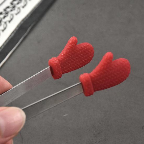 Klip na potraviny Přenosný Roztomilý Mini z nerezové oceli ve tvaru ruky Kleště na ledové kostky Cukr do kuchyně