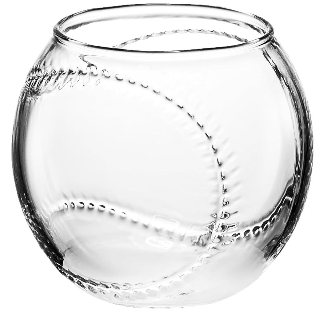 300ML Football Baseball Whiskey Glass, Unique Soccer - Shaped Crystal Clear Whiskey Tumbler Glass for Bourbon, Scotch, Cocktails