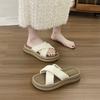Muffin beach fashion wear shit new year feeling sandals women 2025 slippers spring and summer step comfortable versatile increase