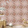 Hippie Background Wallpaper Orange and White for Living Room and Bedroom 50x1000