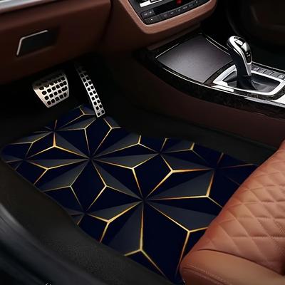 4 pièces Tapis de Sol de Voiture Motif Diamant - Matériau Durable - Facile à Nettoyer, Toutes Saisons, Protection Couverture Complète, Facile à Nettoyer, Doublure Durable, Robuste