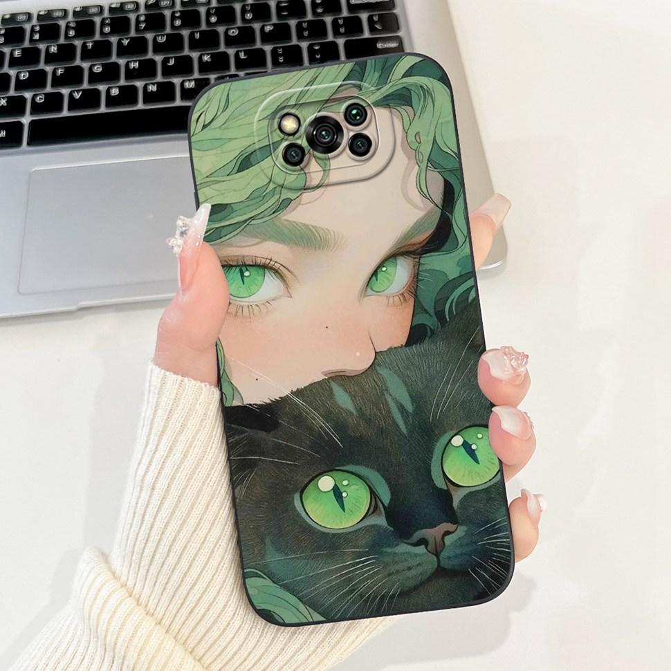 Phone Case For Xiaomi Poco X3 Pro Cases Simple Pattern Shockproof Back Cover Soft TPU For Xiaomi Poco X3 PocoX3 NFC Case Bumper