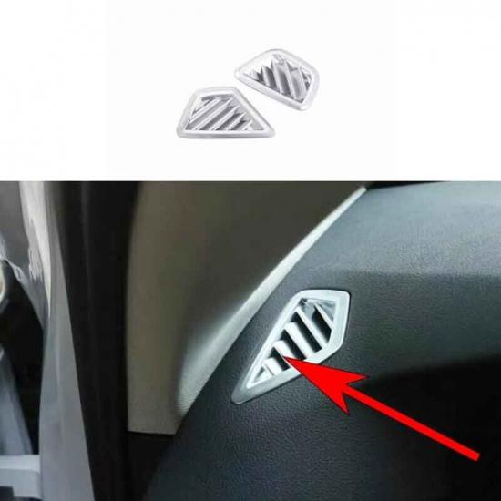 2018-22 For BMW 5 Series G30 Dashboard Side Outlet Vent Cover Trim Matte Silver