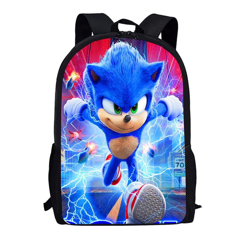 Sonic Kid, Elementary School Bag Children, Animation Cartoon Backpack