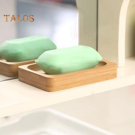 Suport Cutie Săpun Durabilitate Ridicată Nu se Deformează Ușor Ușor de Curățat Cutie Bambus Tăviță Suport Săpun Decorativ din Lemn cu Drenaj