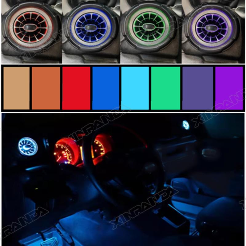 Car Front Air Conditioning Vent 8 Colors Atmosphere Light For Suzuki Jimny JB64 JB74 2019 2020 2021 2022 2023 2024 3 Door 5 Door